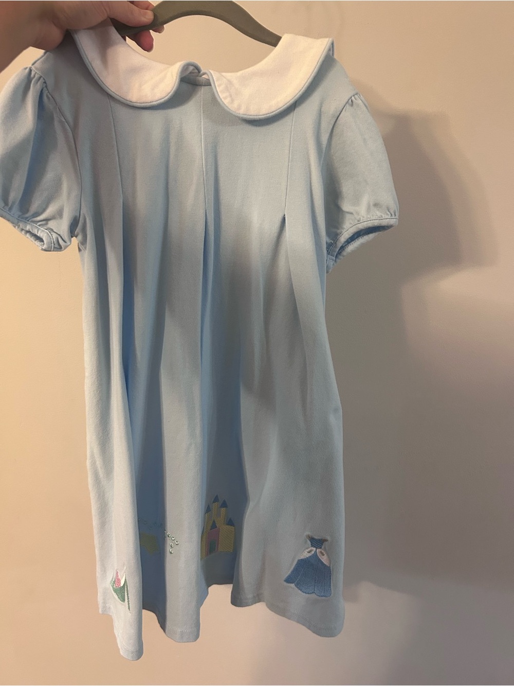 Light Blue Girls' Peter Pan Collar Dress